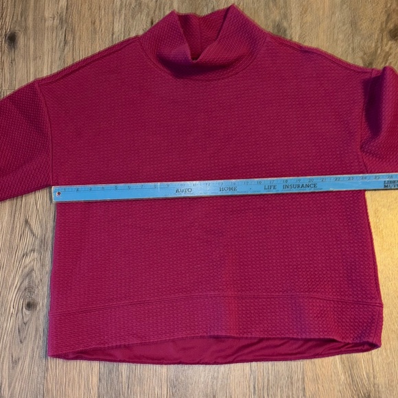CALIA by Carrie Underwood Cloud Extended Neck Pullover Burgundy Sweater Sz 1X - Picture 3 of 8
